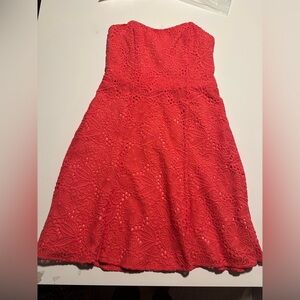 strapless lilly pulitzer mini dress pink size 2